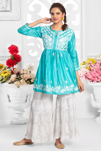 Silk Short Dress Front Dori