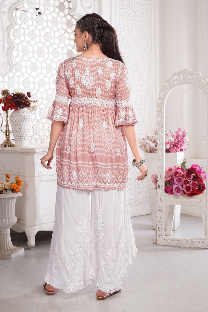 Fariah Chikankari Muzlin Short Dress