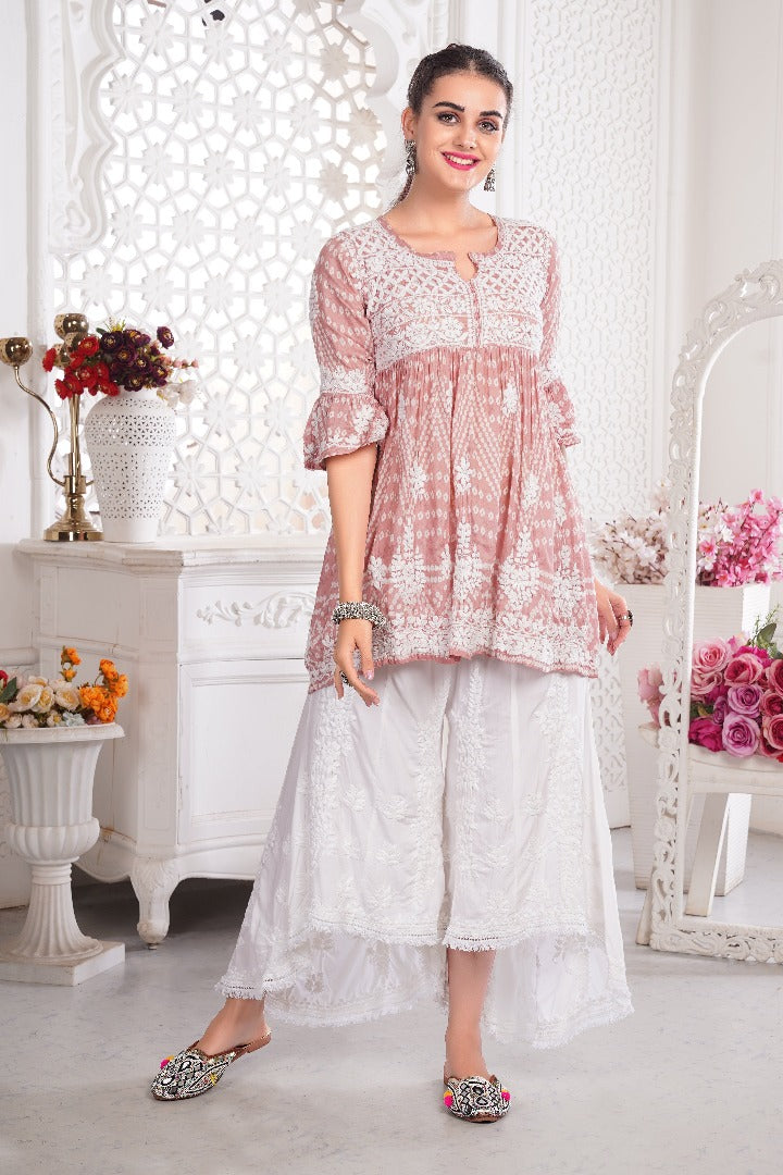 Fariah Chikankari Muzlin Short Dress