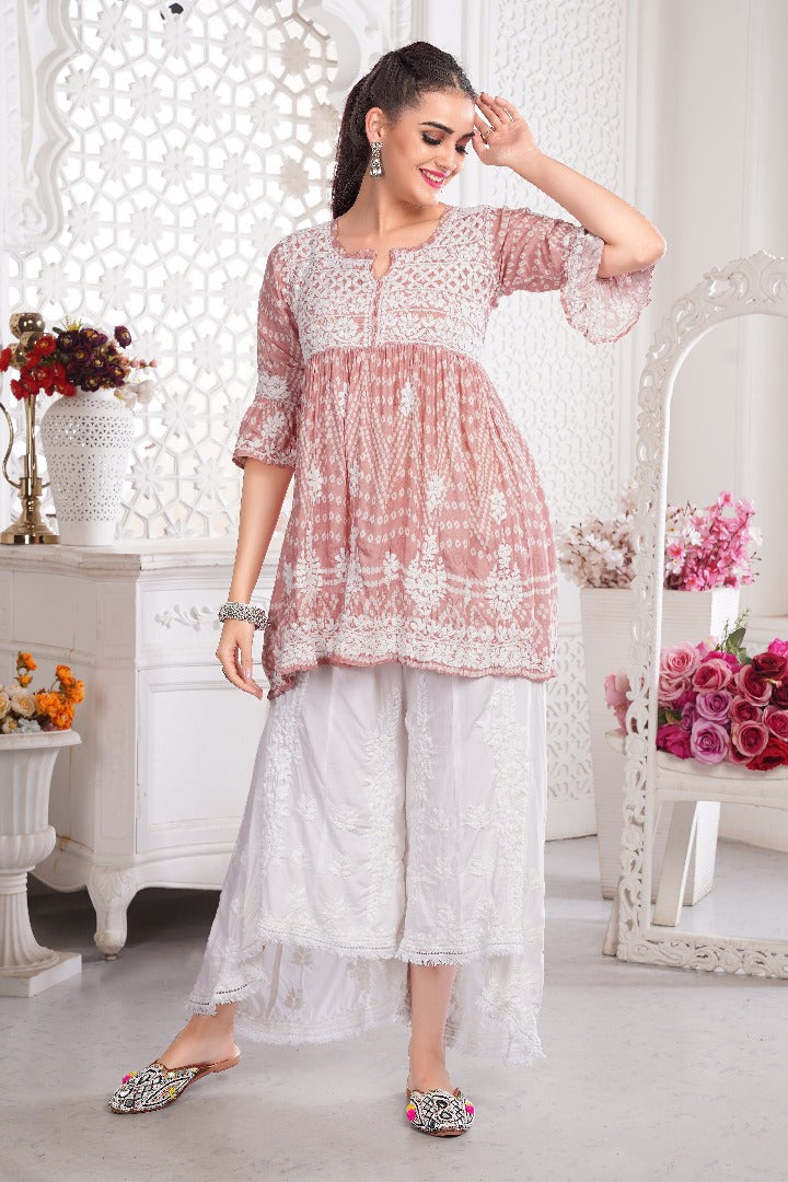 Fariah Chikankari Muzlin Short Dress