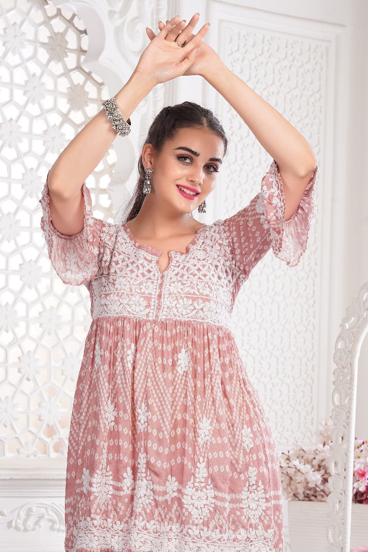 Fariah Chikankari Muzlin Short Dress