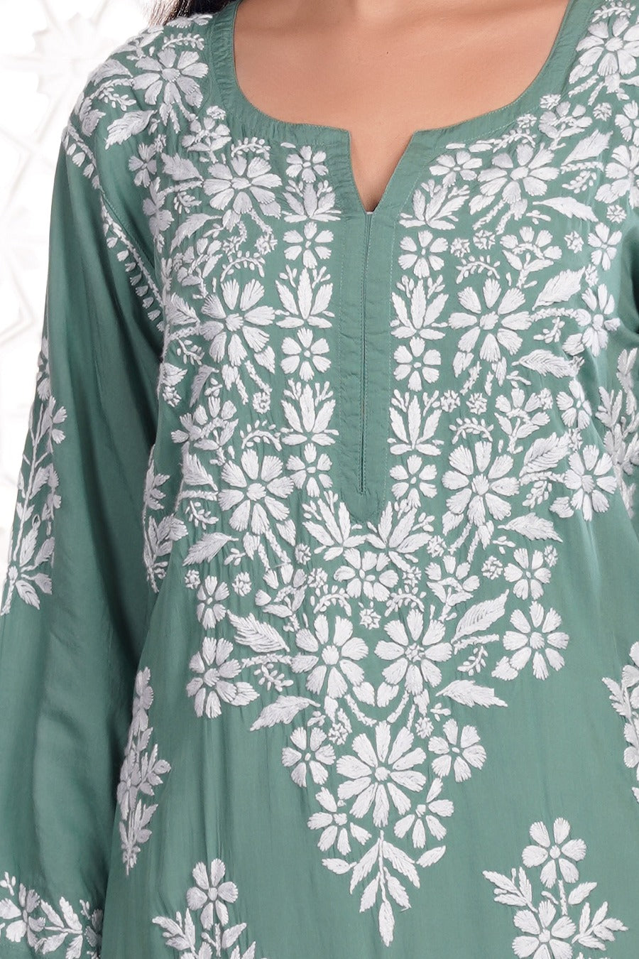 Meher Chikankari Modal Kurti