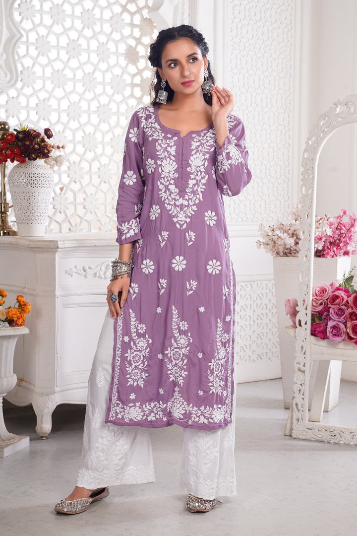 Nadia Chikankari Modal Kurti