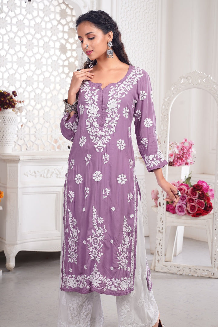 Nadia Chikankari Modal Kurti