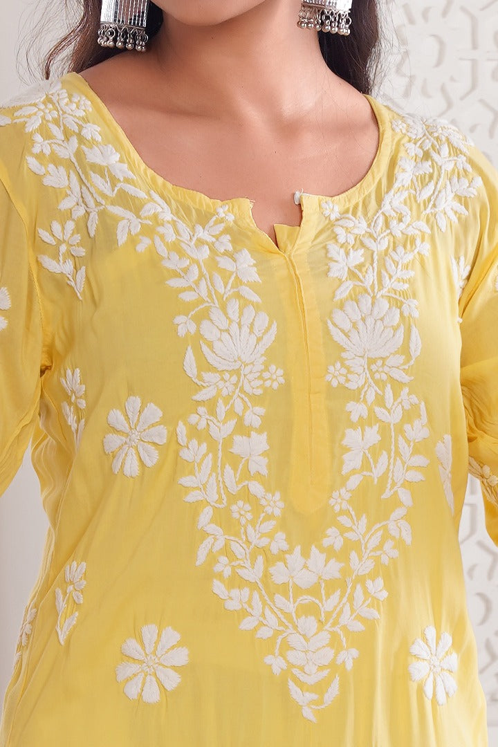 Nadia Chikankari Modal Kurti