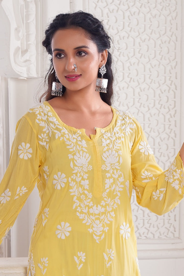 Nadia Chikankari Modal Kurti