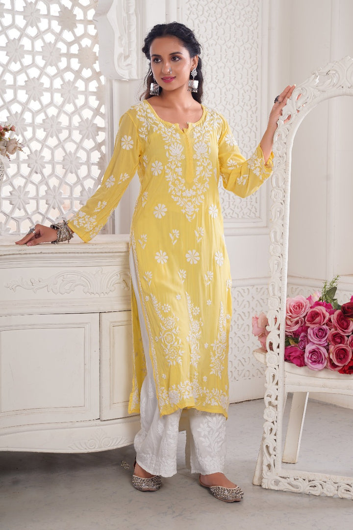 Nadia Chikankari Modal Kurti