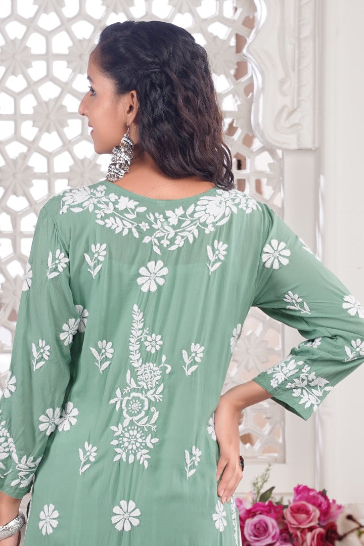 Nadia Chikankari Modal Kurti