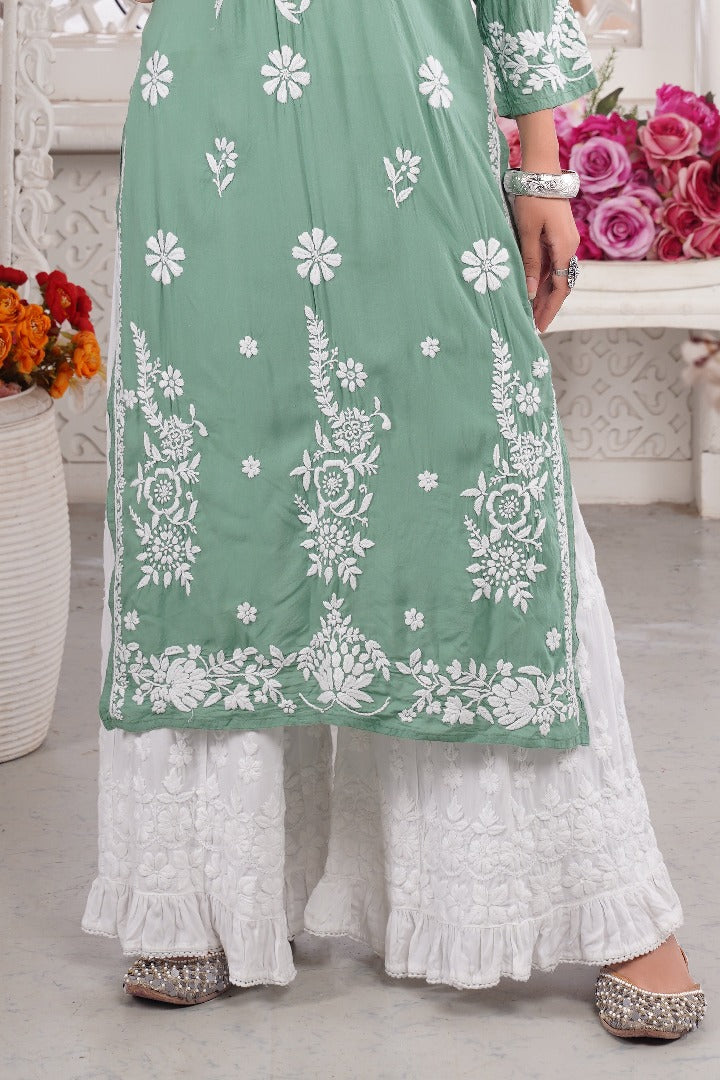 Nadia Chikankari Modal Kurti