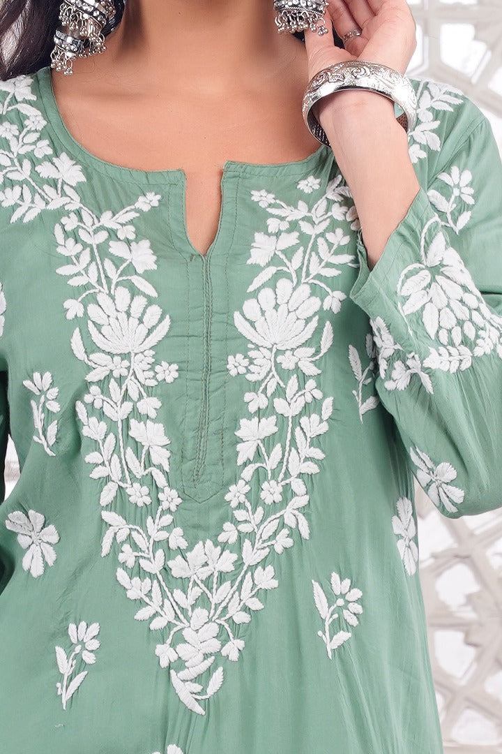 Nadia Chikankari Modal Kurti