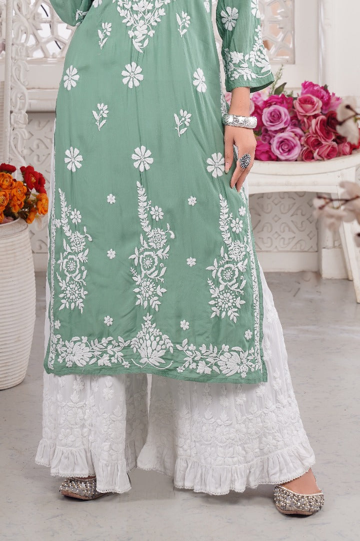 Nadia Chikankari Modal Kurti