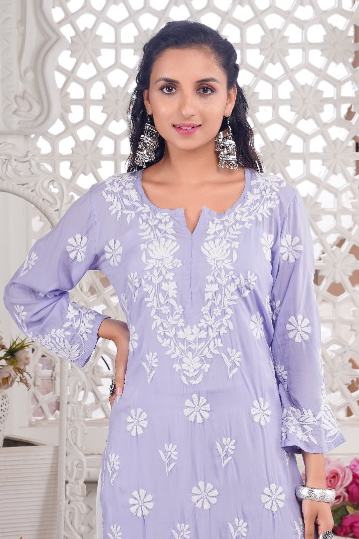 Nadia Chikankari Modal Kurti