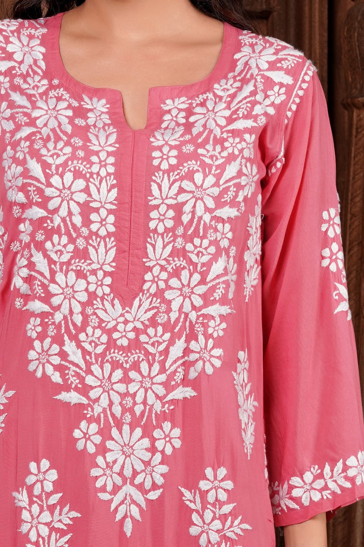 Meher Chikankari Modal Kurti