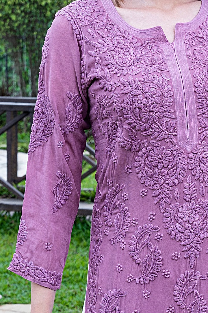 Qisrah Chikankari Viscose Kurti