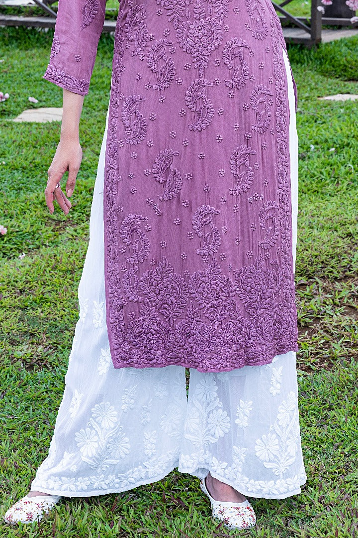 Qisrah Chikankari Viscose Kurti