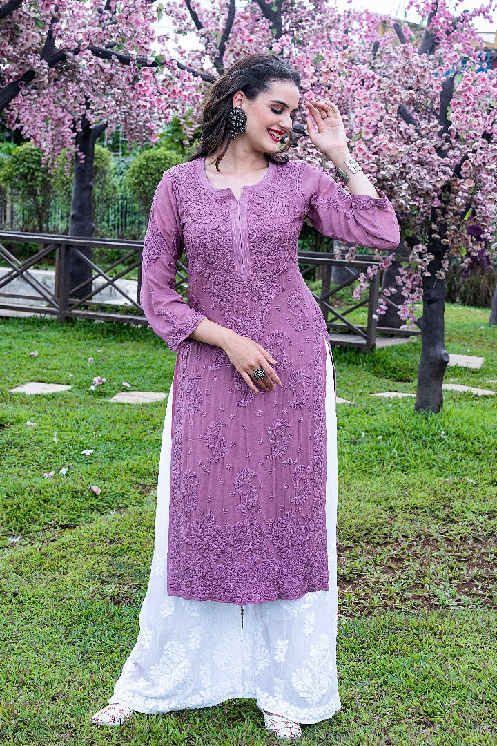 Qisrah Chikankari Viscose Kurti