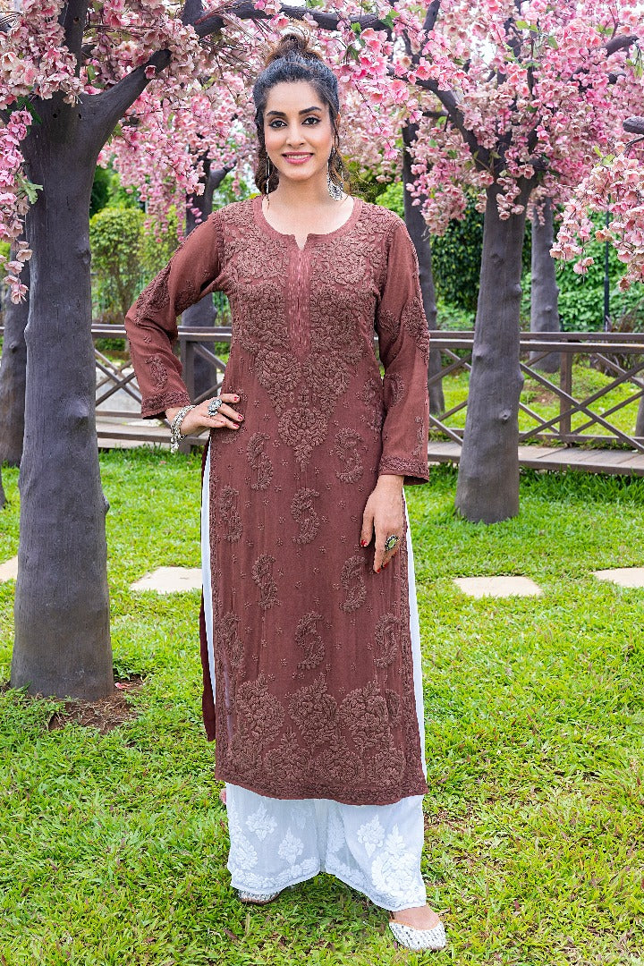 Qisrah Chikankari Viscose Kurti