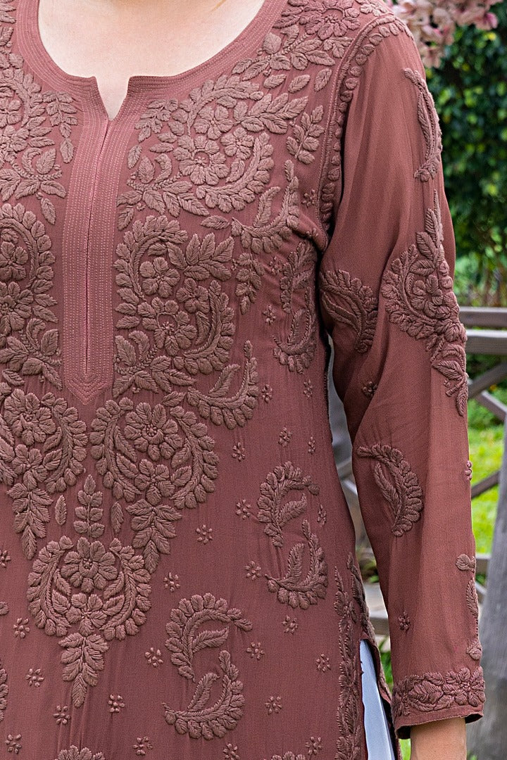 Qisrah Chikankari Viscose Kurti