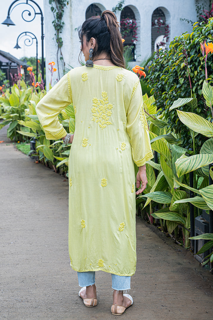 Fauzia Chikankari Modal Kurti