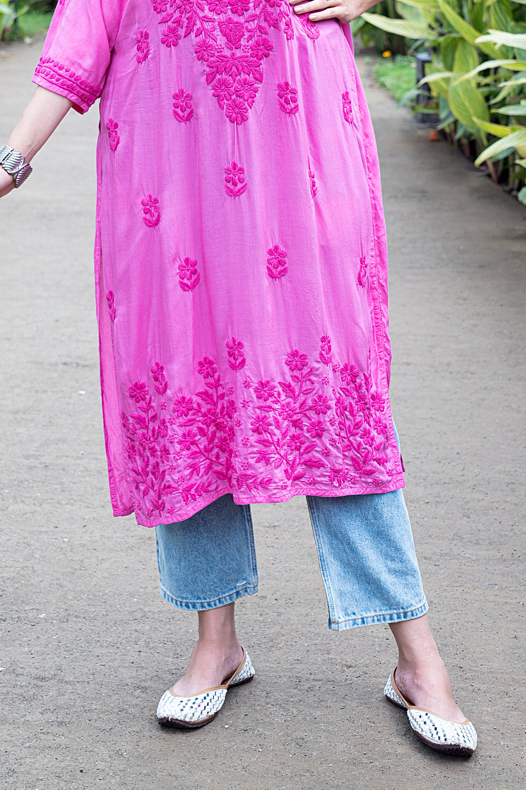 Fauzia Chikankari Modal Kurti