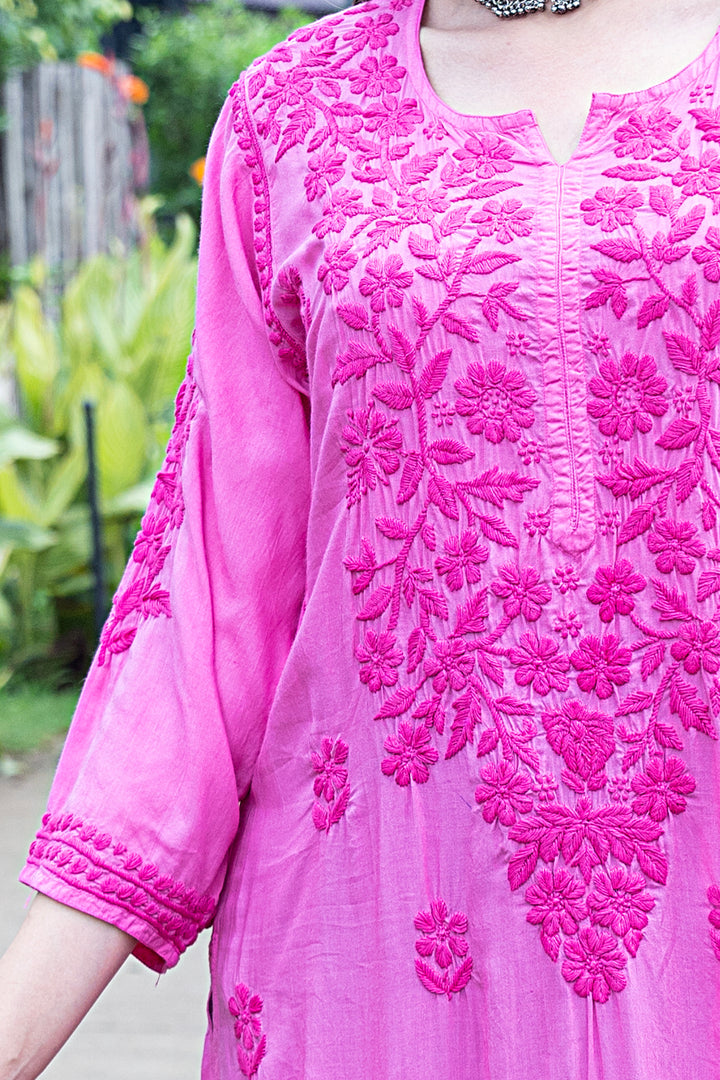 Fauzia Chikankari Modal Kurti