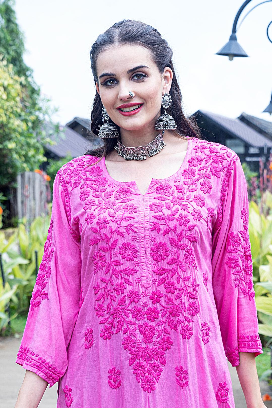 Fauzia Chikankari Modal Kurti