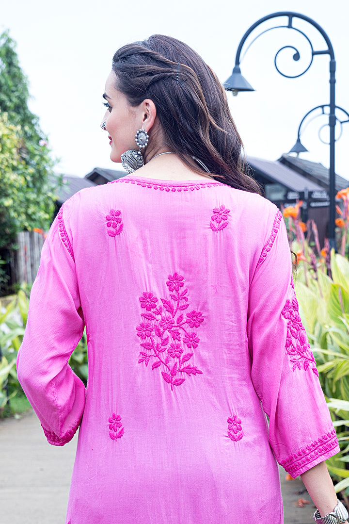 Fauzia Chikankari Modal Kurti