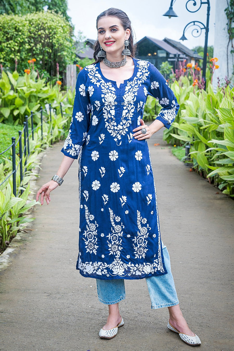 Nadia Chikankari Modal Kurti