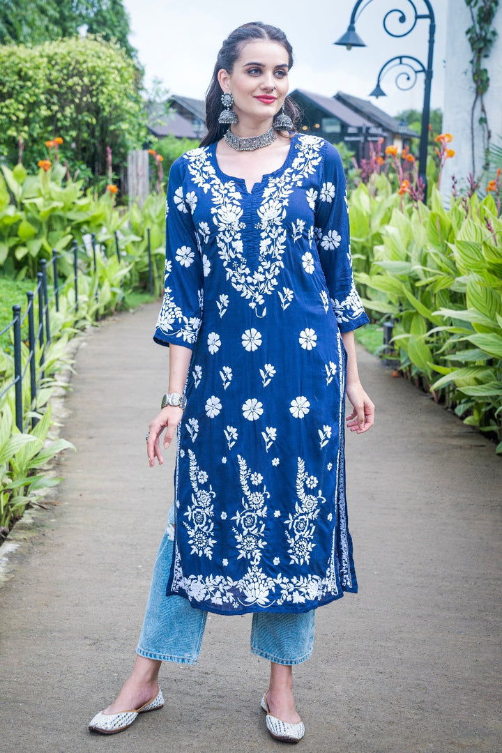 Nadia Chikankari Modal Kurti