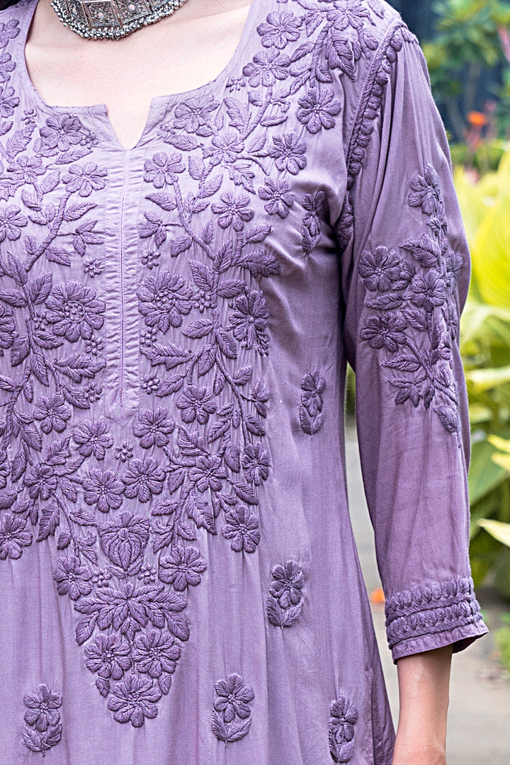 Fauzia Chikankari Modal Kurti