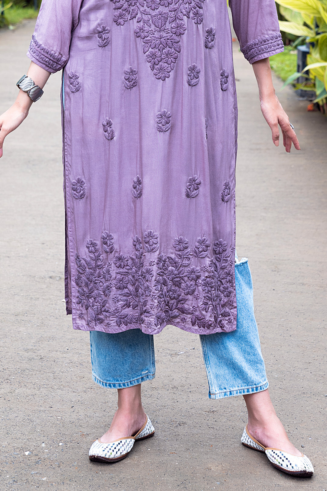 Fauzia Chikankari Modal Kurti