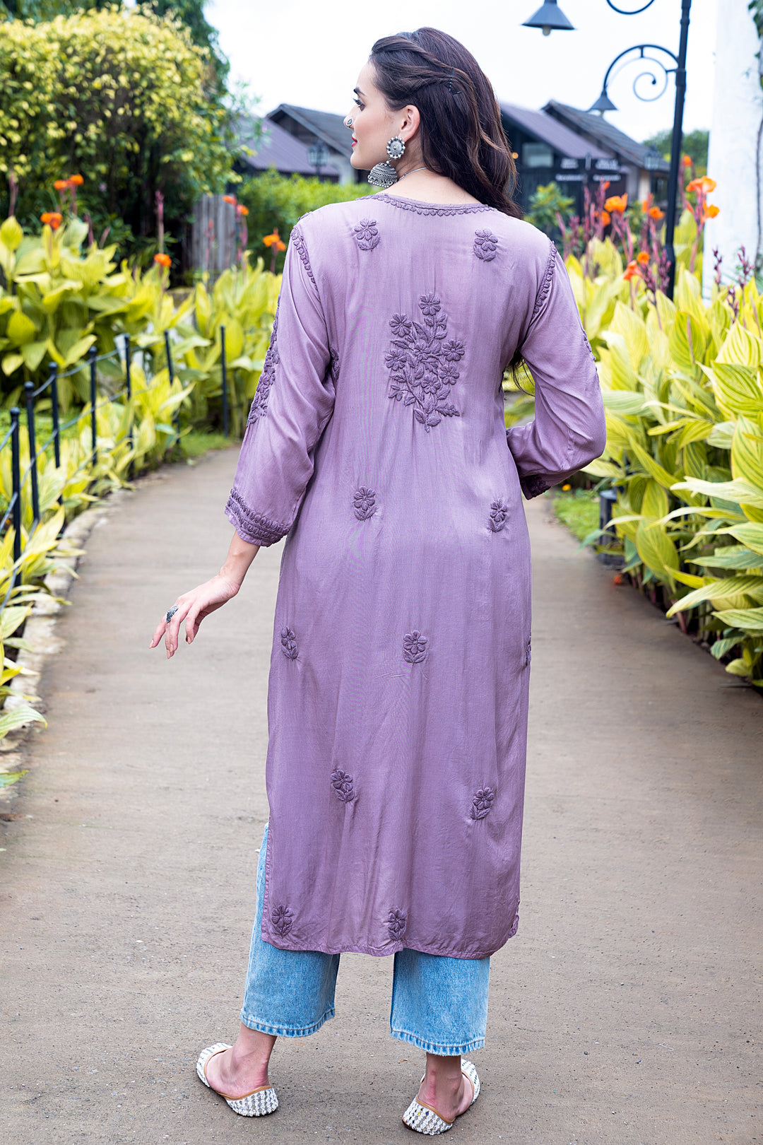 Fauzia Chikankari Modal Kurti