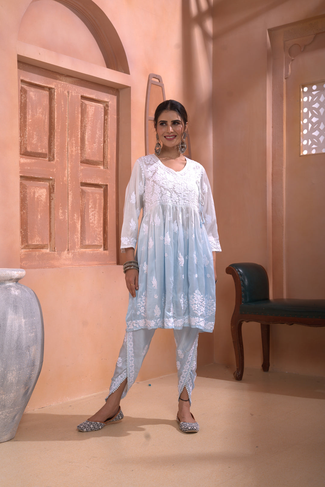 Israh Modal Satin Dhoti Pant Set