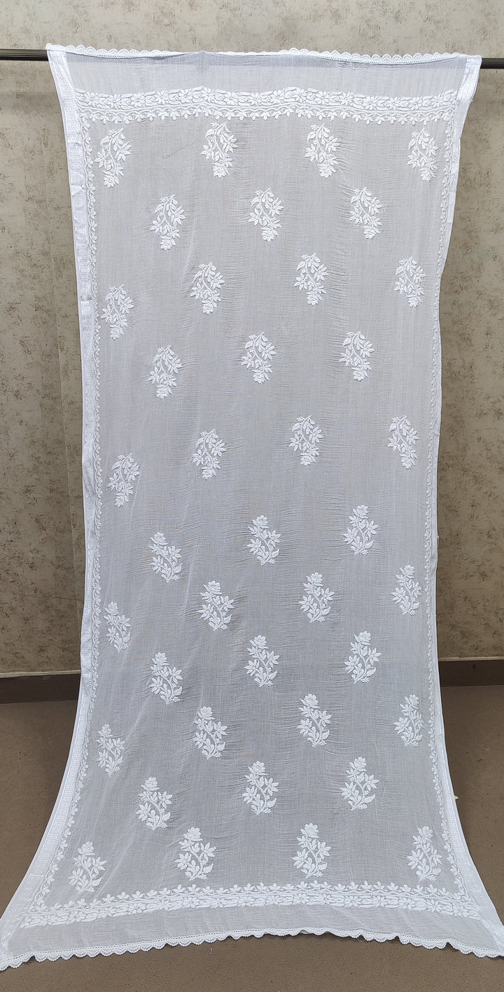 Mulmul Chikankari Dupatta