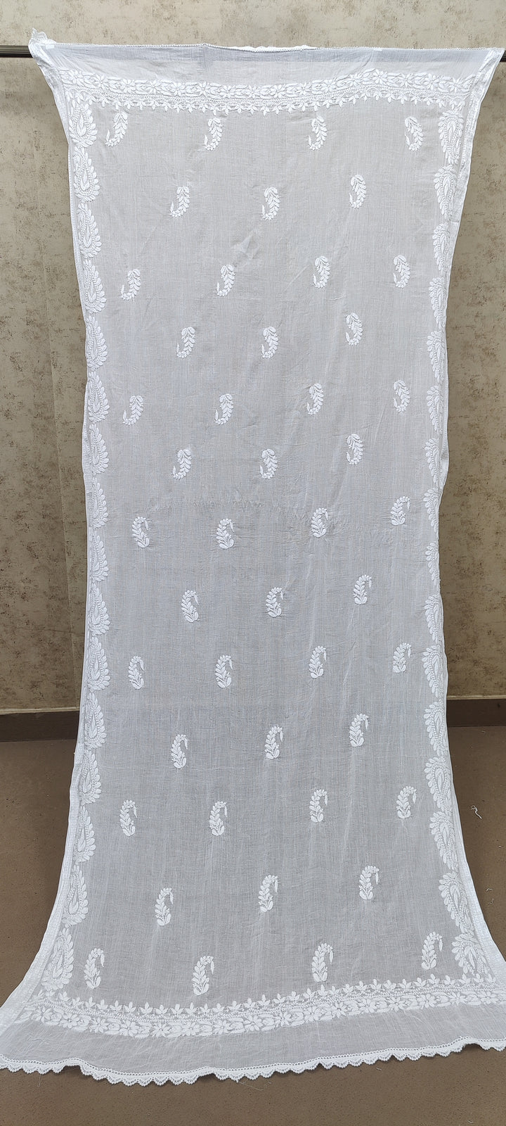 Mulmul Chikankari Dupatta