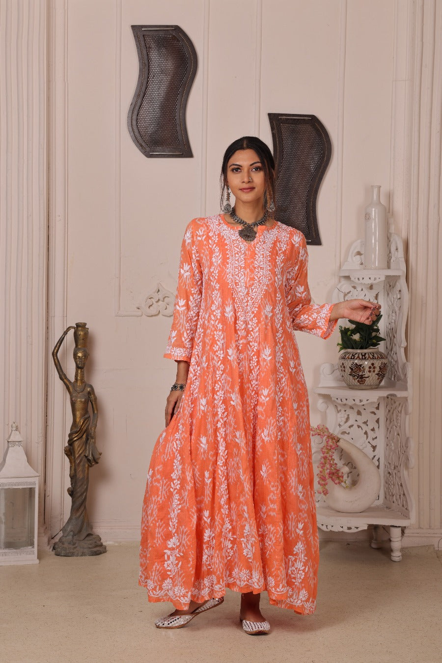 Naaz Chikankari Mul Anarkali