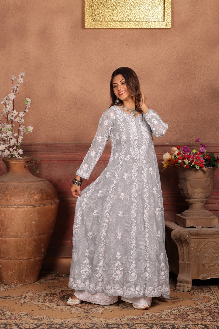 Naaz Chikankari Mul Anarkali