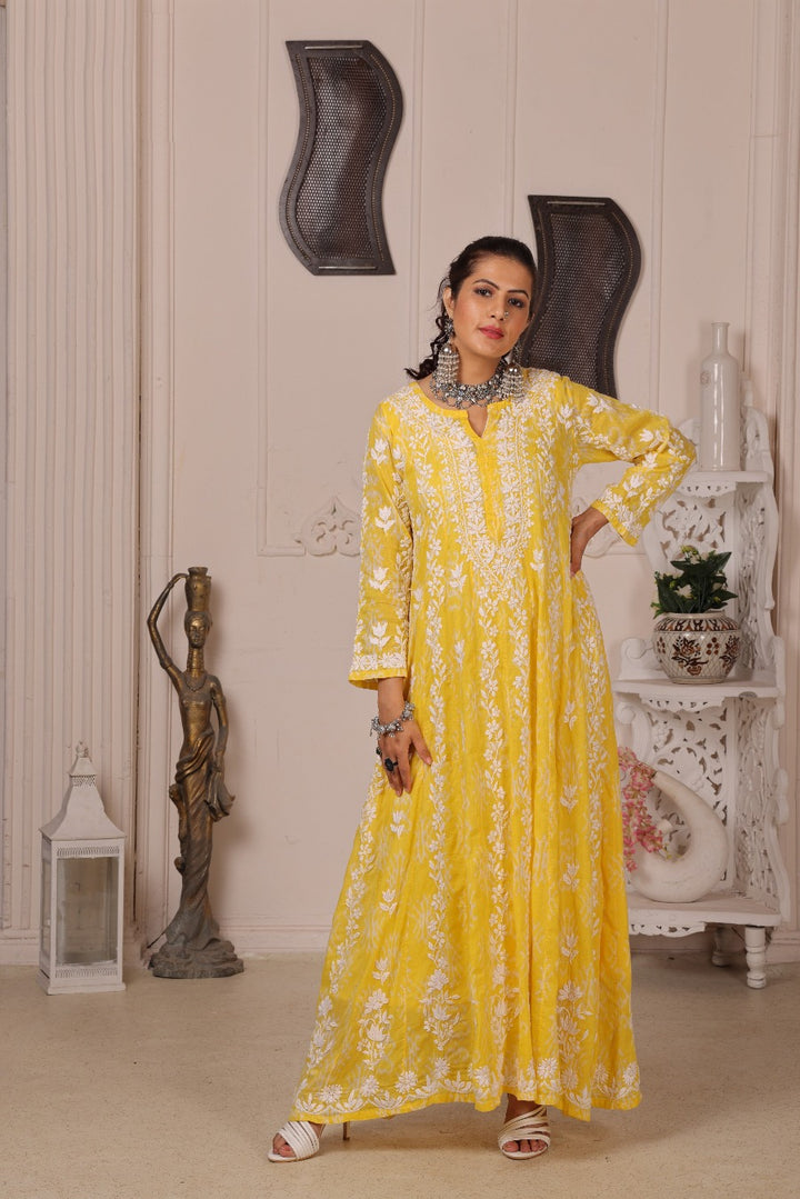 Naaz Chikankari Mul Anarkali