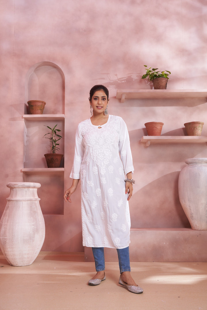 Zena - Modal White Kurti