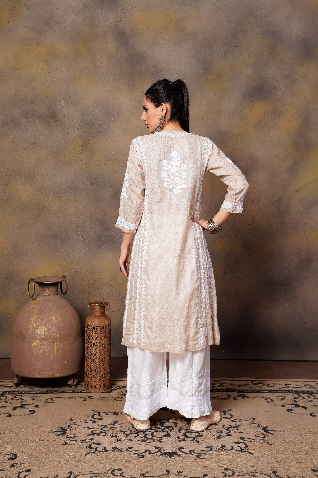 Laiba Chapa Silk Kurti