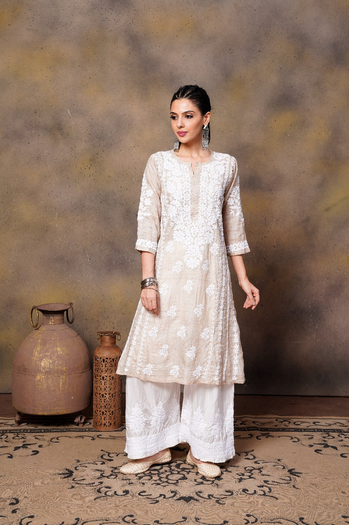 Laiba Chapa Silk Kurti