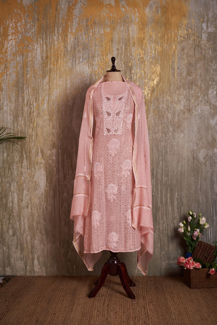 Unstitched Mul Chanderi Kurti