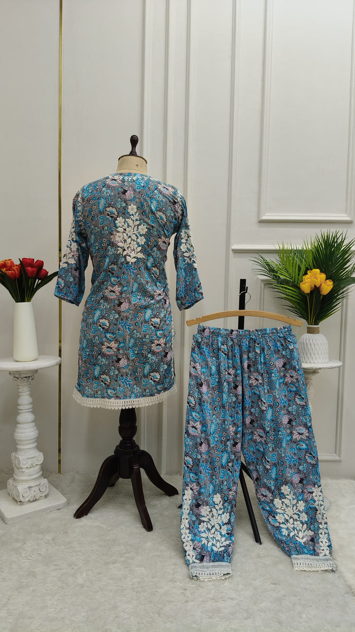 Hamna Mul Printed Afghani Pant Set