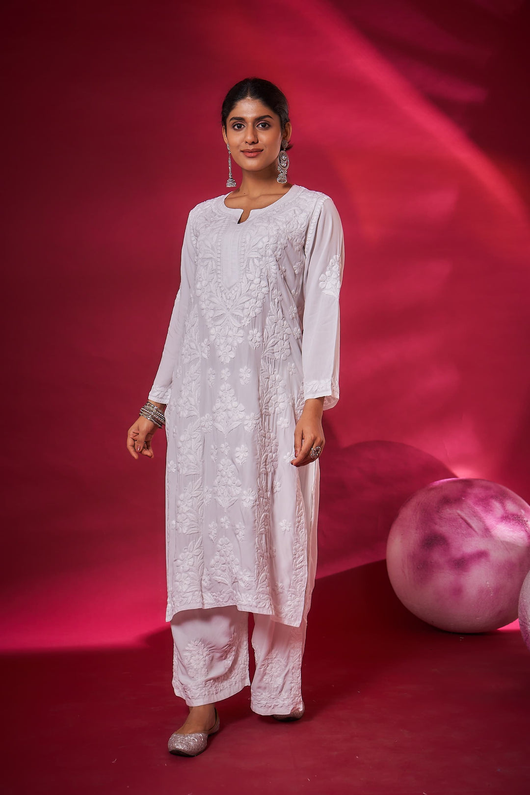 Samaah - White Modal Kurti