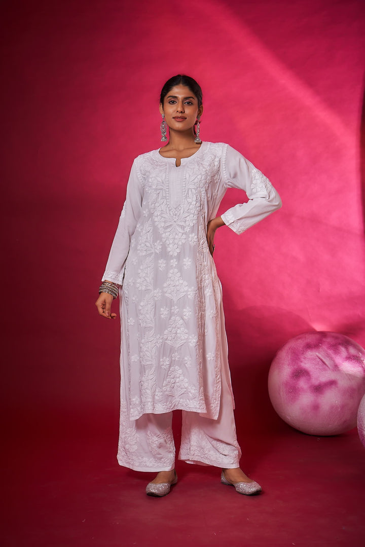 Samaah - White Modal Kurti