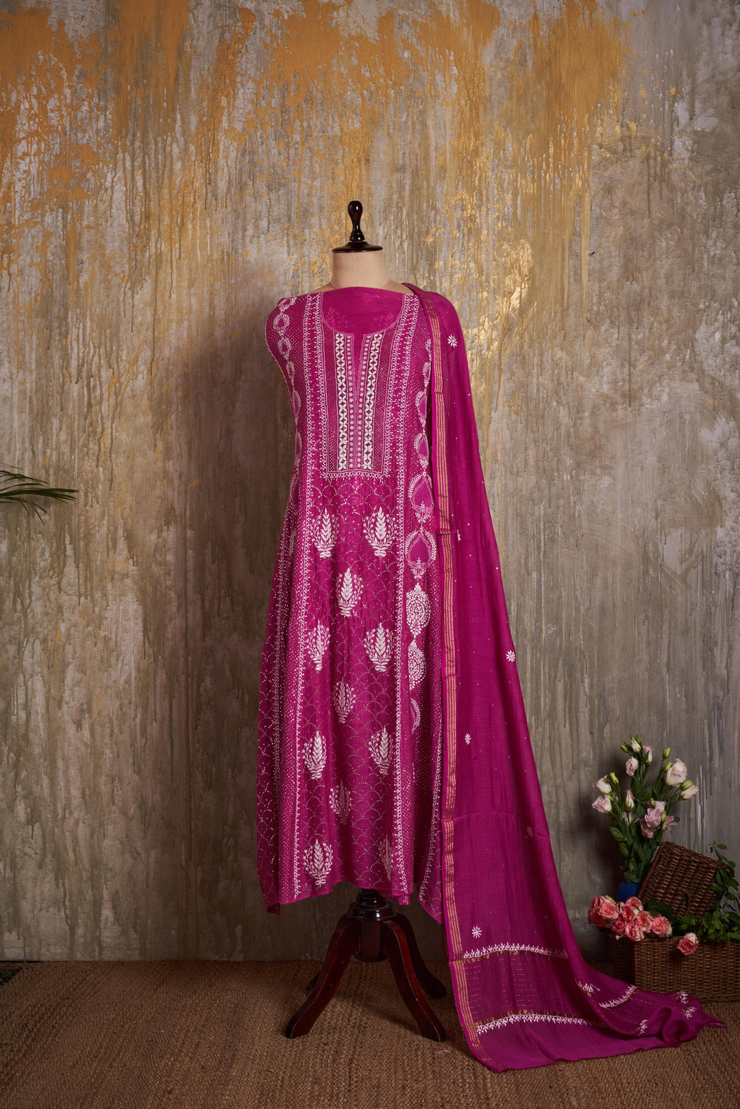 Unstitched Mul Chanderi Kurti