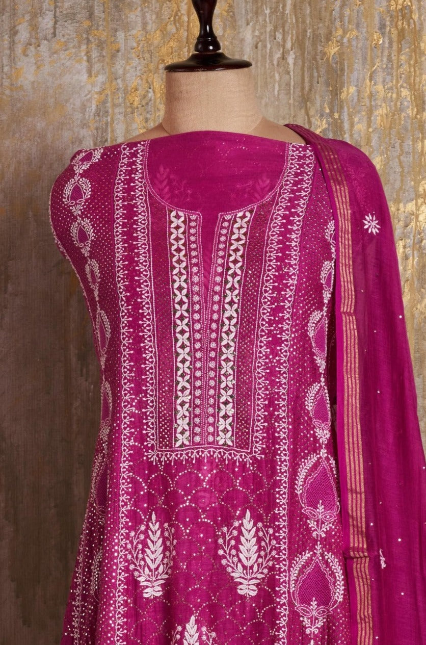 Unstitched Mul Chanderi Kurti