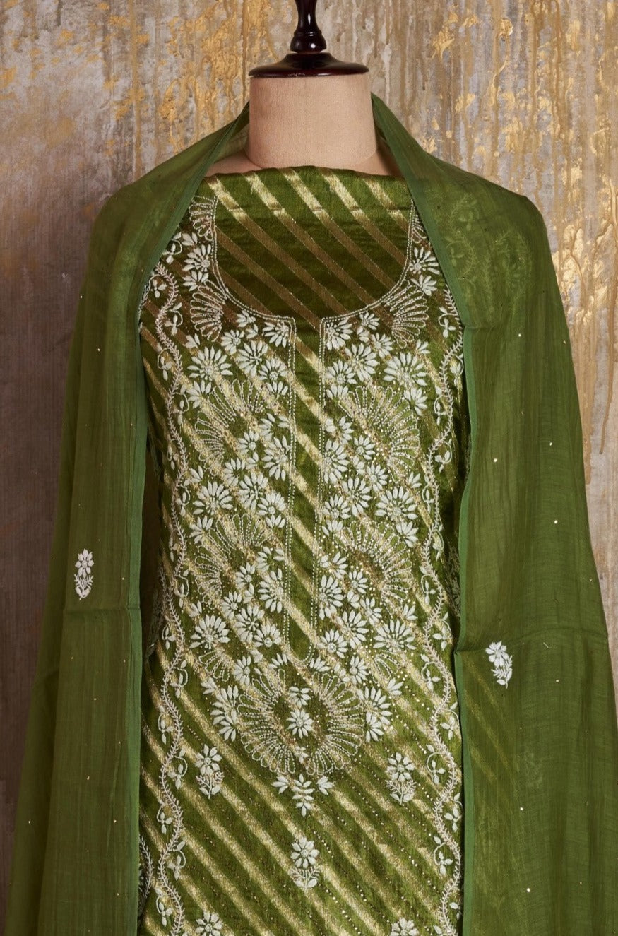 Unstitched Chanderi Kurti