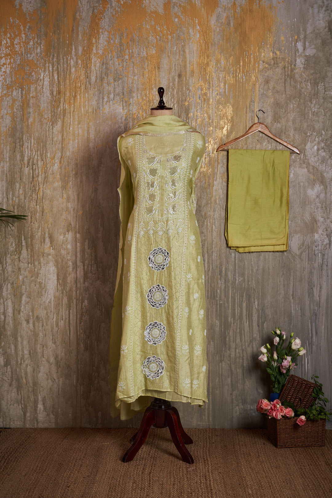 Unstitched chanderi Kurti