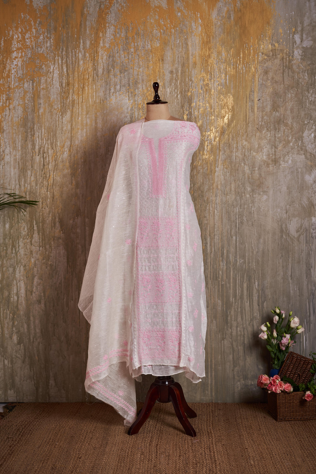 Unstitched Chanderi Kurti